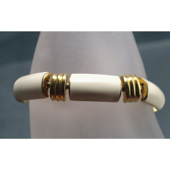 Vintage Napier Enamel Bracelet White Links - Picture 2 of 5